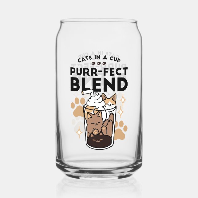 Verre Canette Purr-fect Blend : Cat and Coffee Art for Pet Lover (Recto)