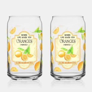 Verre Canette 'Quand la vie vous donne des oranges, faites des s