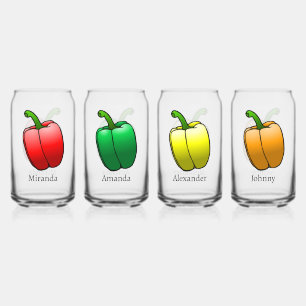 Verre Canette Quatre poivrons