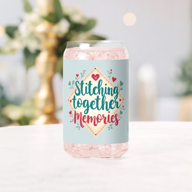 Verre Canette Rassembler les souvenirs L'art de la broderie (Insitu (Mariage))