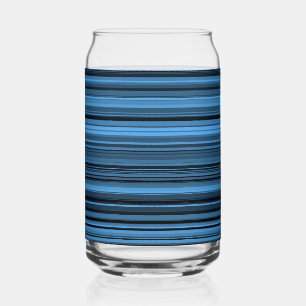 Verre Canette Rayé bleu noir