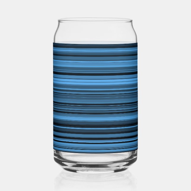 Verre Canette Rayé bleu noir (Recto)