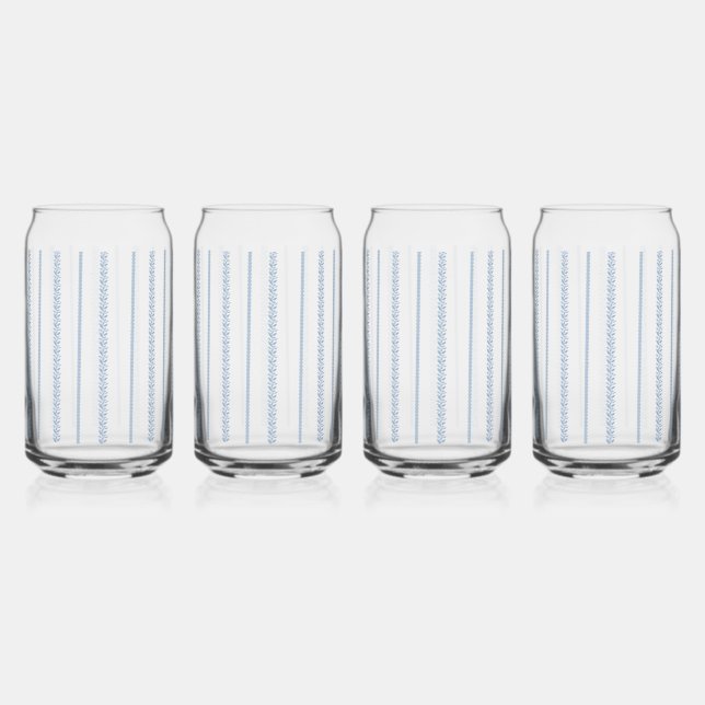 Verre Canette Rayures Bleues et Blanches Côtières (Dos)