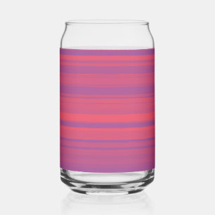 Verre Canette Rayures Rouge Violet Motif Sans Fin