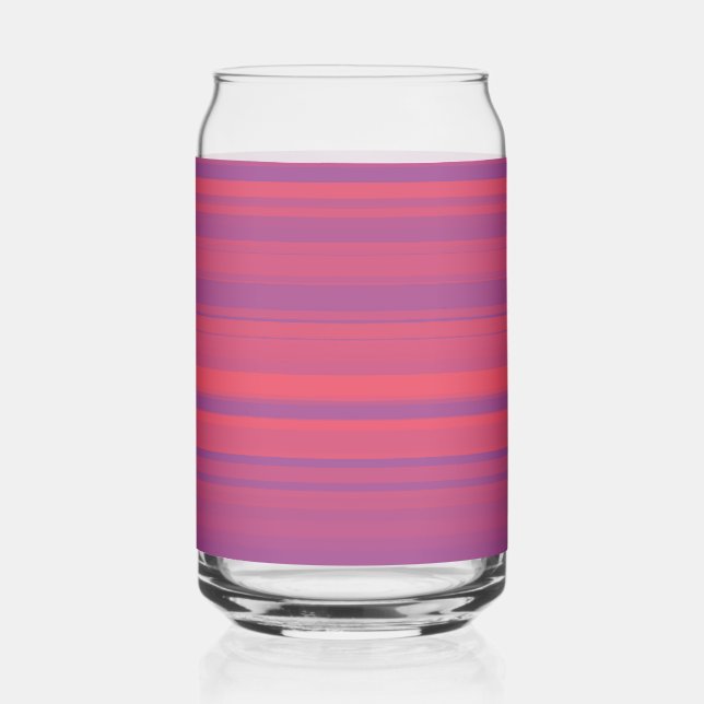 Verre Canette Rayures Rouge Violet Motif Sans Fin (Recto)
