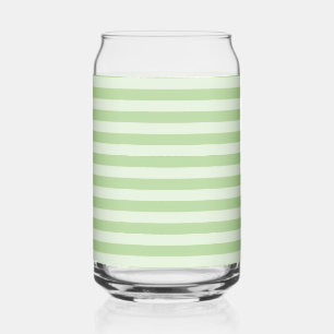Verre Canette Rayures Vertes