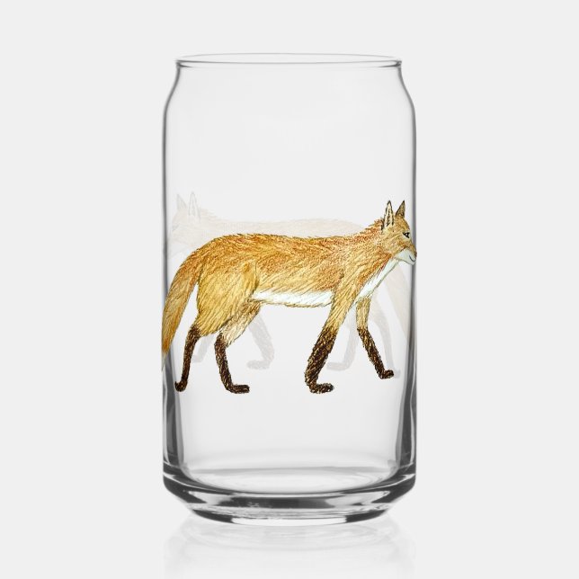 Verre Canette Red Fox Drinking Glass (Recto)