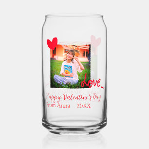 Verre Canette Red heart love heureuse Sainte-Valentin ajouter ph