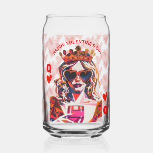 Verre Canette Reine de Cœur Pop Art
