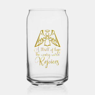 Verre Canette Réjouissez-vous Ange Élégant Or Noël Religieux