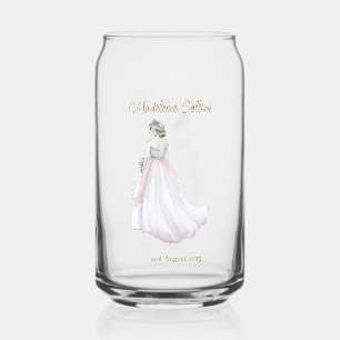 Verre Canette Remerciement personnalisé pour robe de mariée de d