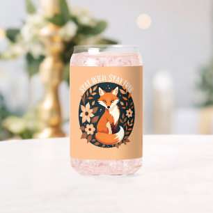Verre Canette Renard Boho "Reste Sauvage, Reste Libre" Conceptio