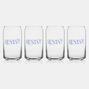 Verre Canette Résistez au vote bleu