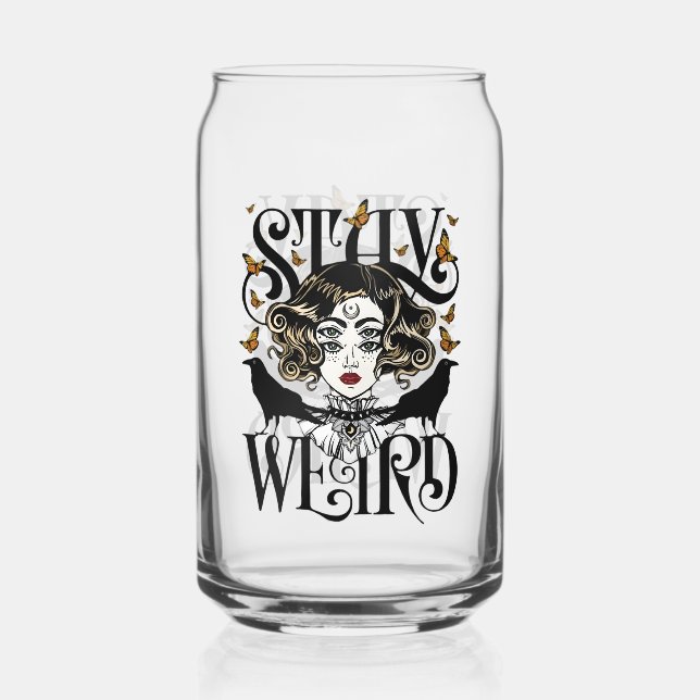 Verre Canette Restez Bizarre (Recto)