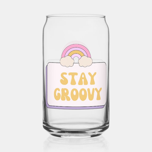 Verre Canette Restez Groovy (Recto)