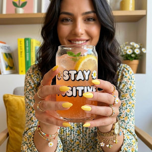 Verre Canette Restez Positif