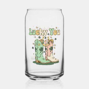 Verre Canette Retro Chanceux Vous Bottes de Cowboy St. Patrick's