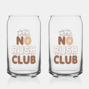 Verre Canette Rétro "Club Pas de Précipitation" pour se détendre