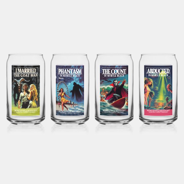 Verre Canette Retro Myrtle Beach Guy série d'horreur (Recto)