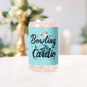 Verre Canette Retro Neon "Bowling Is My Cardio" Funny Bowling