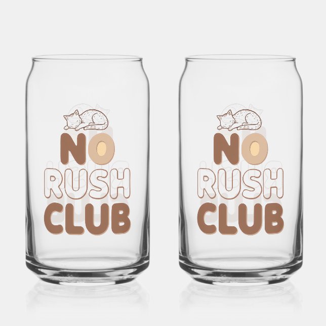 Verre Canette Retro "No Rush Club" for Relaxing (Recto)