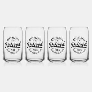 Verre Canette Retro Officiellement à la Retraite 2026 Drôle de R