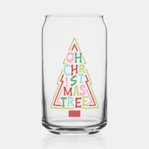Verre Canette Retro Pastel Oh Christmas Tree