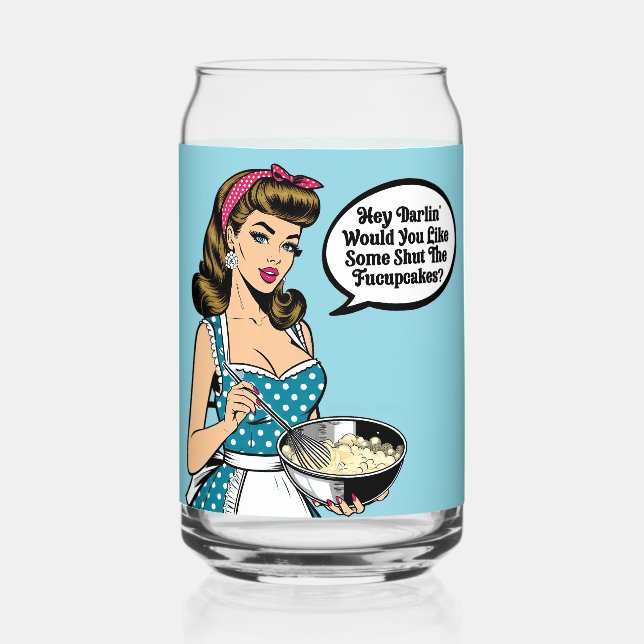 Verre Canette Retro Pinup_ Hey Darlin (Recto)