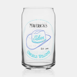 Verre Canette Retro Salon Cowboy Peut Bière Boire