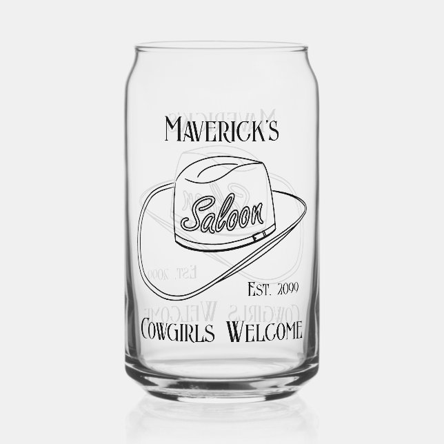 Verre Canette Retro Salon Cowboy Peut Bière Boire (Recto)