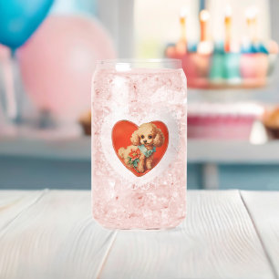 Verre Canette Retro Vintage Coquette Pastel Bébé Animaux Chien
