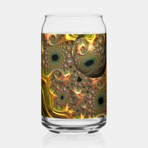 Verre Canette Rêve fractal d'or liquide