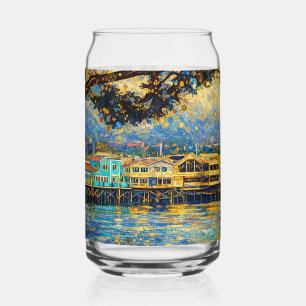 Verre Canette Rêves de port de Monterey dorés inspirés de Klimt