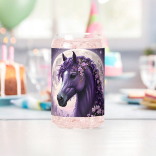 Verre Canette "Rêves en fleurs : Le Cheval Fantastique aux Fleur