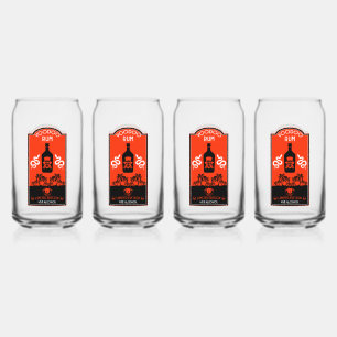 Verre Canette rhum vaudou des Caraïbes