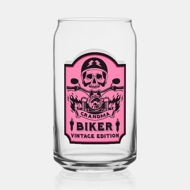 Verre Canette Rider moto Grandma (Recto)