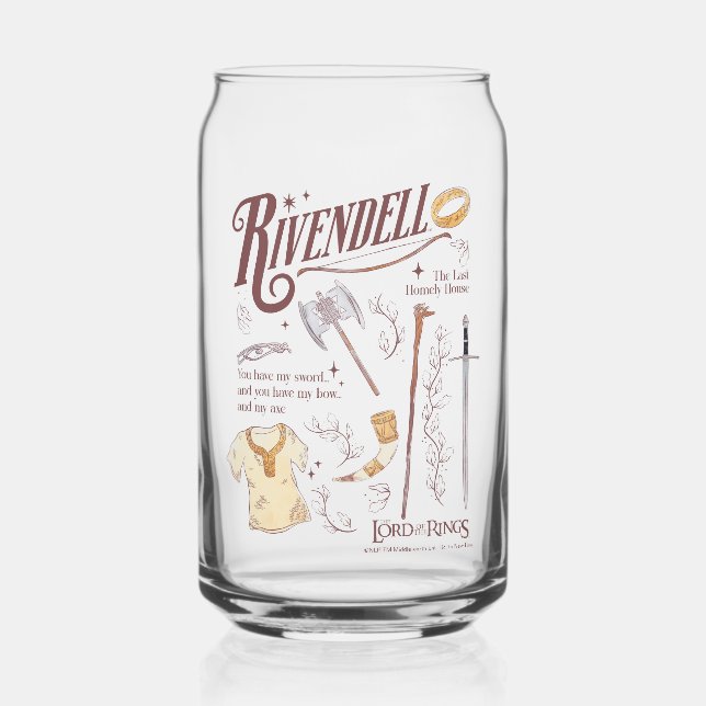 Verre Canette RIVENDELL™ Collage Aquarelle Graphique (Recto)
