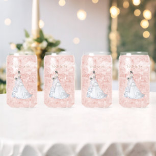 Verre Canette Robe de mariée personnalisée Future Mariée Shower