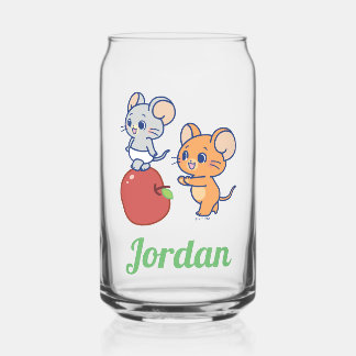 Verre Canette Rollage Anime Tuffy et Jerry Apple