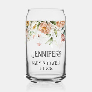 Verre Canette Rose Blush Floral Drop Spécial Mère à être & Fam