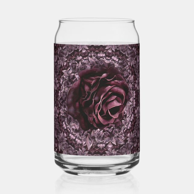 Verre Canette Rose Mandala (Recto)