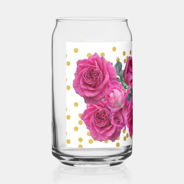 Verre Canette roses roses (Recto)