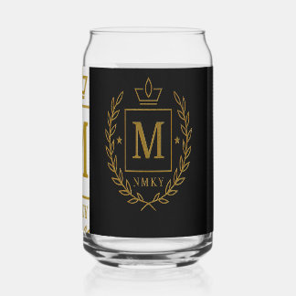 Verre Canette "Royal NMKY Emblem – Monogram M Crest Design"