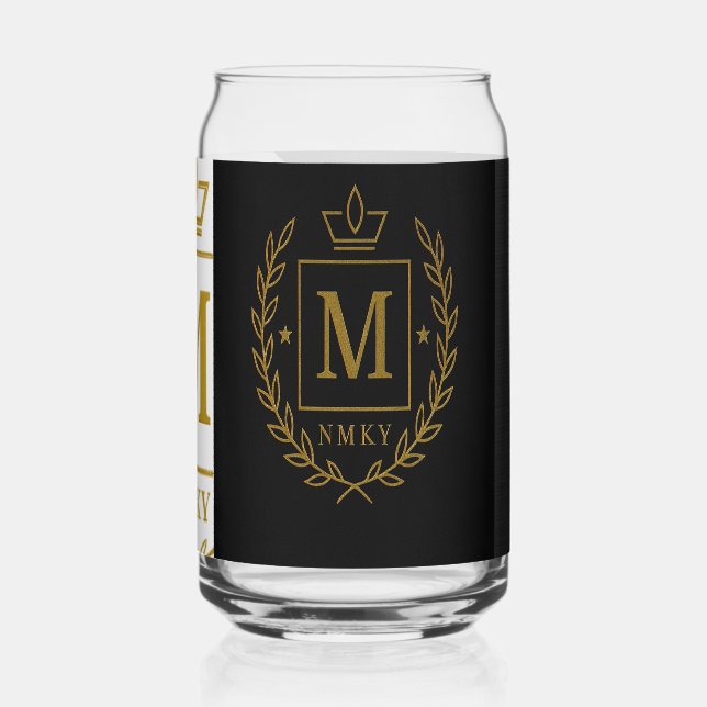 Verre Canette "Royal NMKY Emblem – Monogram M Crest Design" (Verso)