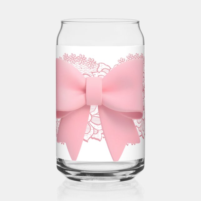 Verre Canette ruban rose (Gauche)