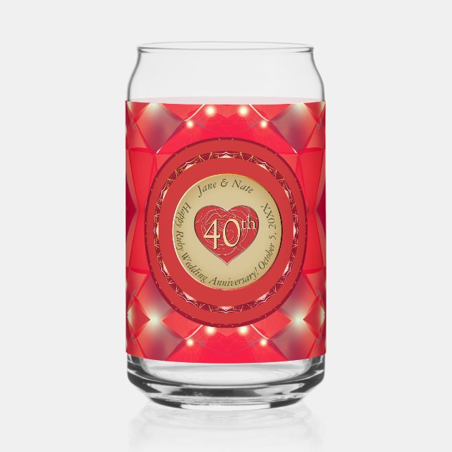 Verre Canette Ruby du 40e anniversaire (Recto)