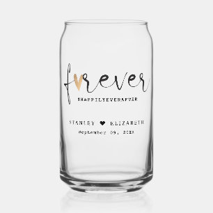 Verre Canette Rustique Botanique Vert & Or Mariage Foliage