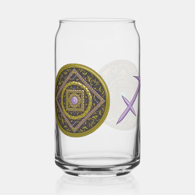 Verre Canette Sagittaire Mandala (Recto)