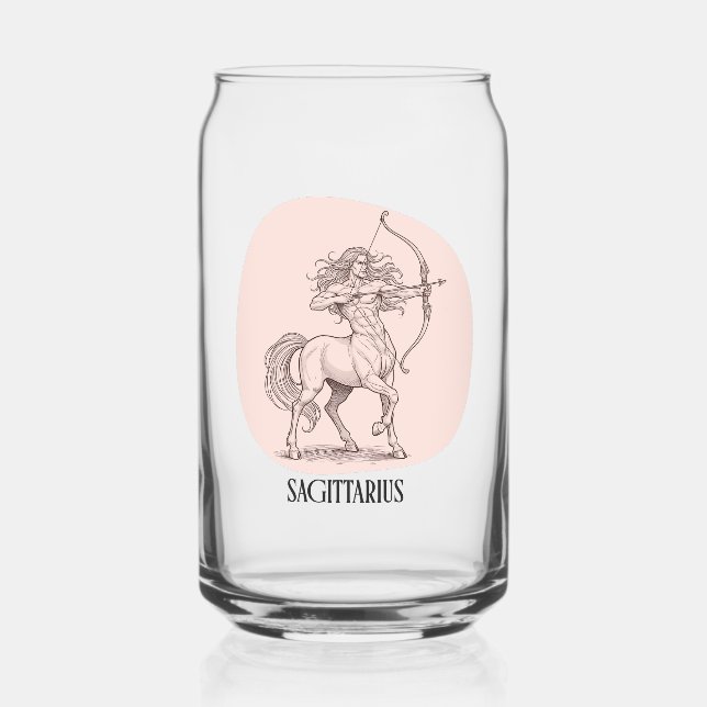 Verre Canette Sagittarius November Zodiac Birthday Gift Present (Recto)