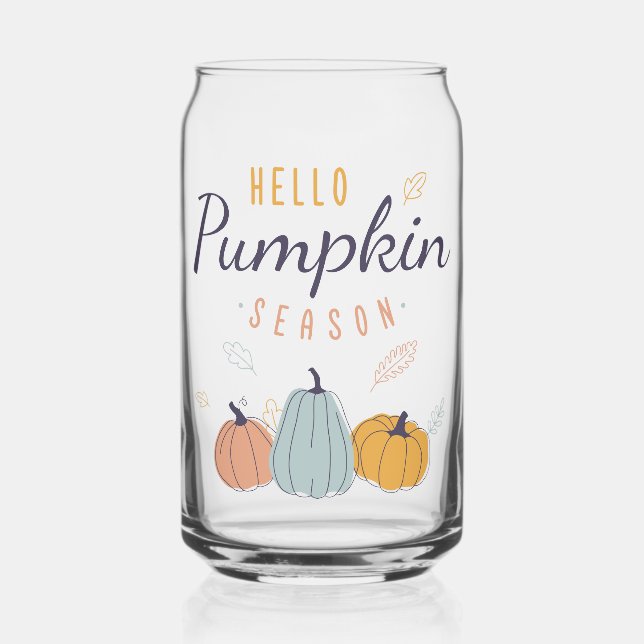Verre Canette Saison Citrouille Hello (Recto)